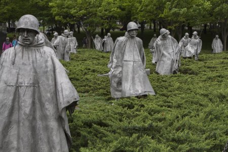 Het Korea monument is erg indrukwekkend
